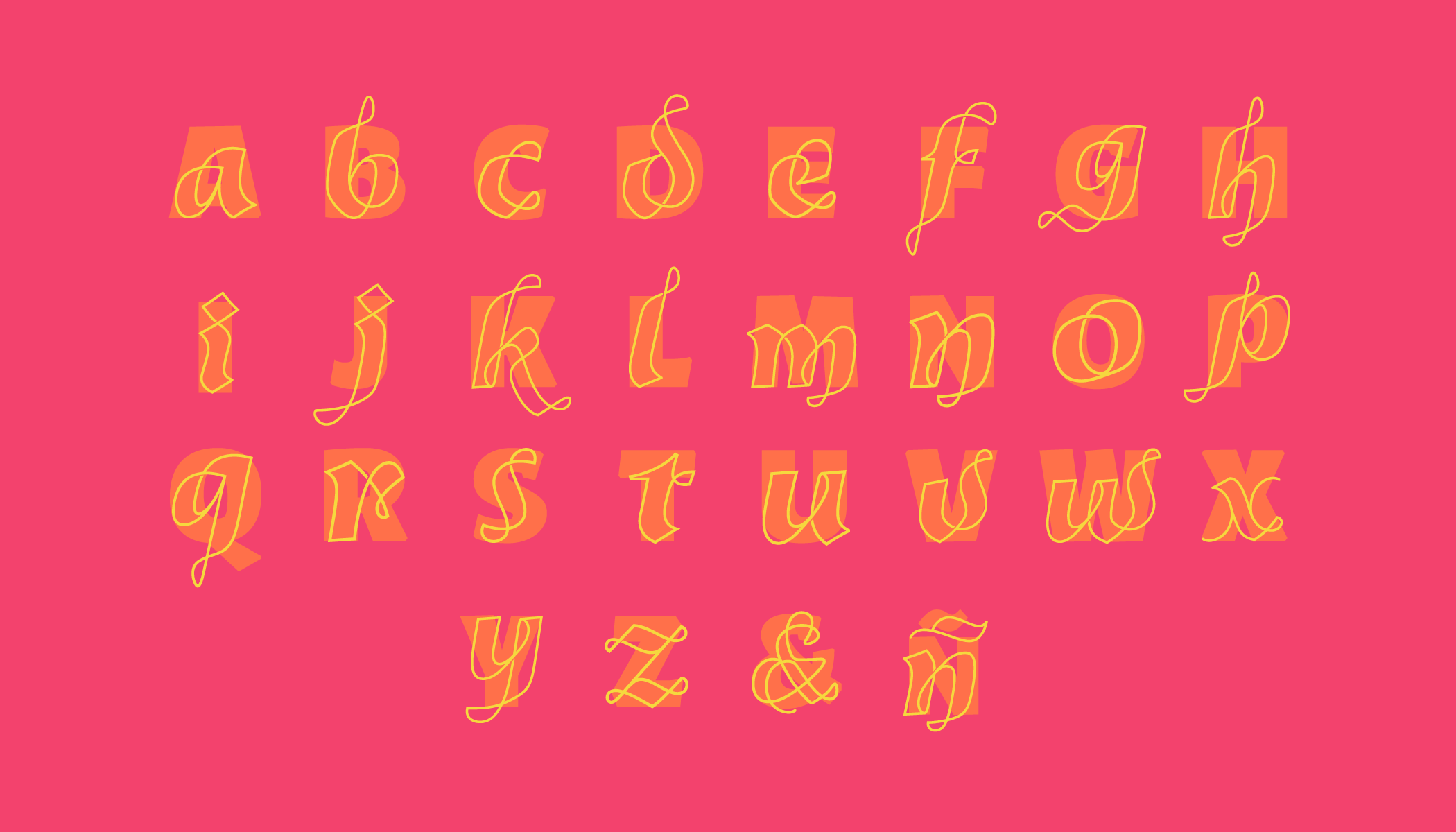 Letrastica promotional alphabet